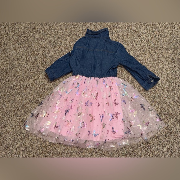 Girls Lilt size 7, size medium Blue Denim dress - Picture 2 of 5